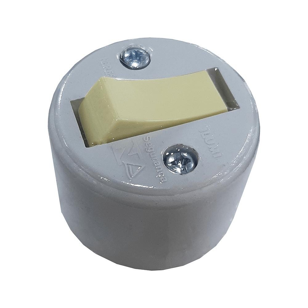 Interruptor Sobrepor Ilumi Simples Redondo 6A - 1755 em Oferta na Shopee