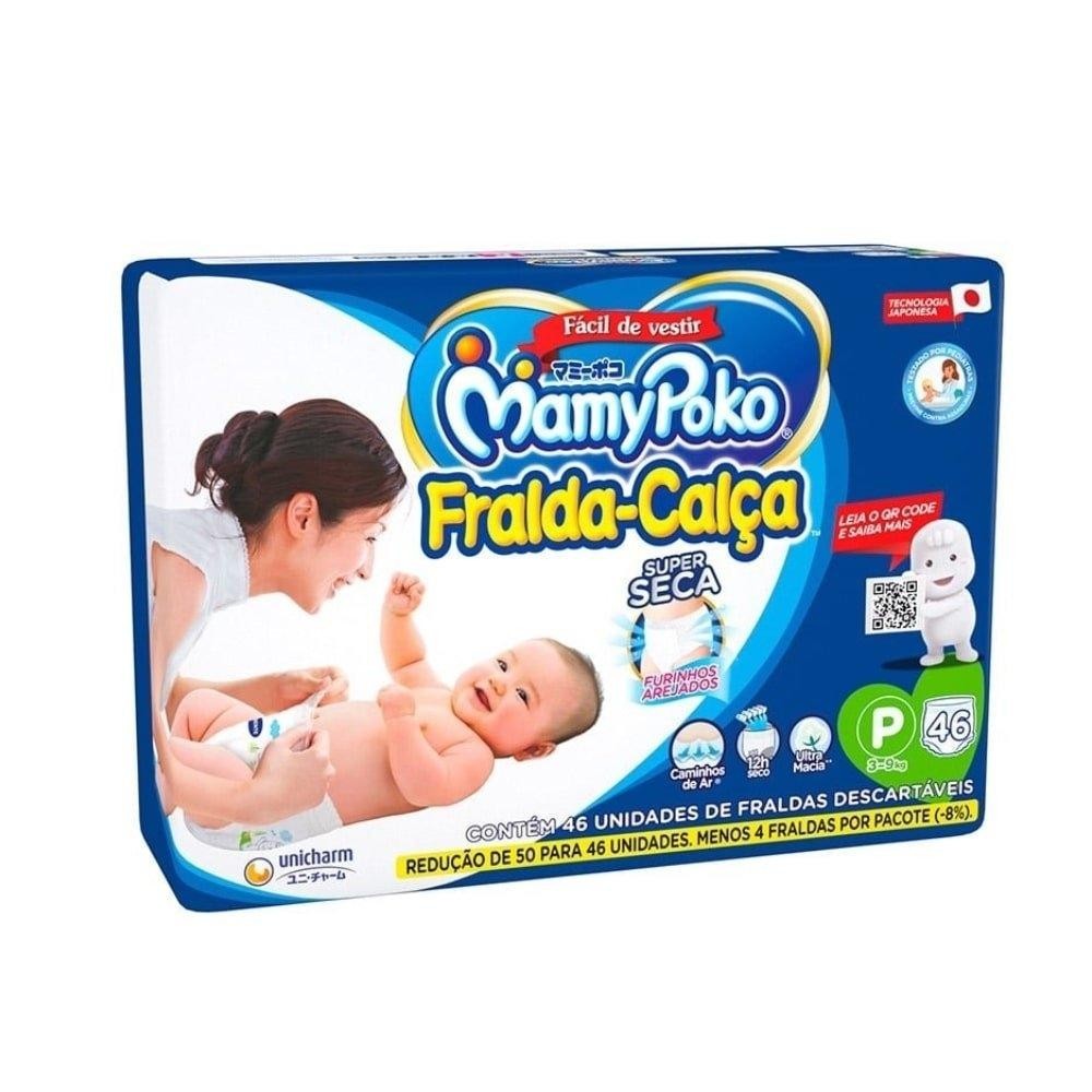 Detalhes do Fralda Descartável MamyPoko Calça Jumbo Tamanho P - 4 Pacotes com 46 Fraldas - Total 184 Tiras