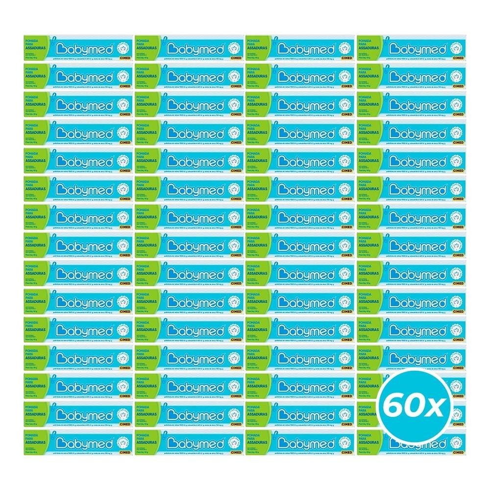 Kit 60 Pomadas Para Prevenção De Assaduras Babymed Azul 45g em Oferta na Shopee
