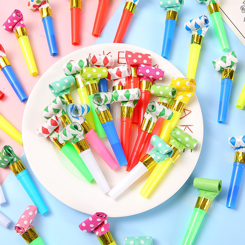 Brinquedos Infantis Retráteis Criativos Retráteis Soprando Apito Extensível Festa de Aniversário