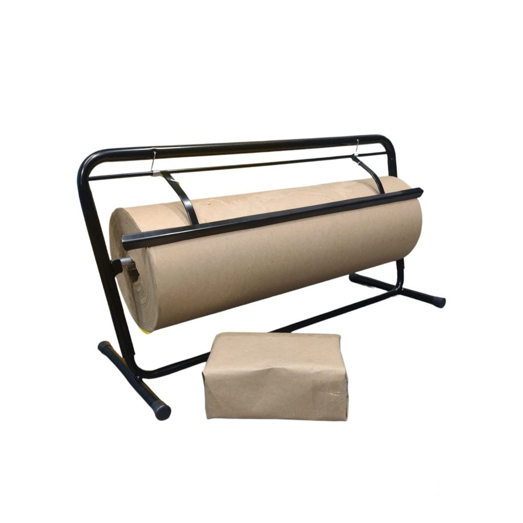 Suporte para bobina mesa papel kraft 60 cm bancada mesa loja
