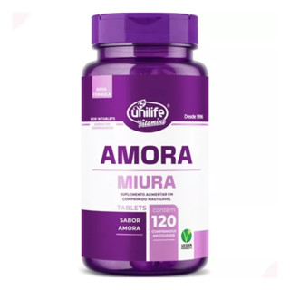 Amora Miura 120 Comprimidos Mastigáveis Vegano Unilife em Oferta na Shopee