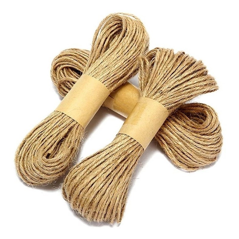 Fio De Juta 10 Metros Cordão De Juta Artesanato Lembrancinha em Oferta na Shopee