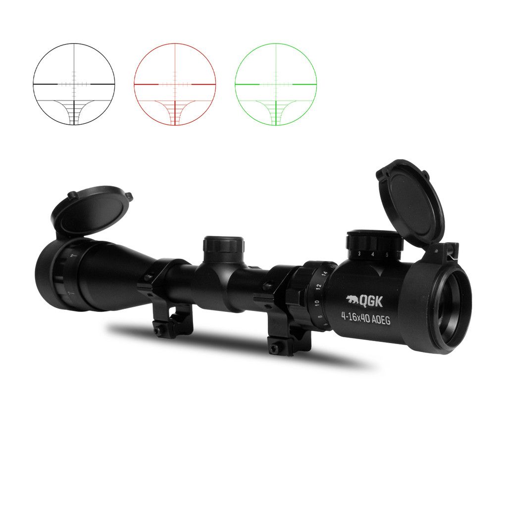 LUNETA TÁTICA QGK 4-16X40 AOEG RETÍCULO ILUMINADO