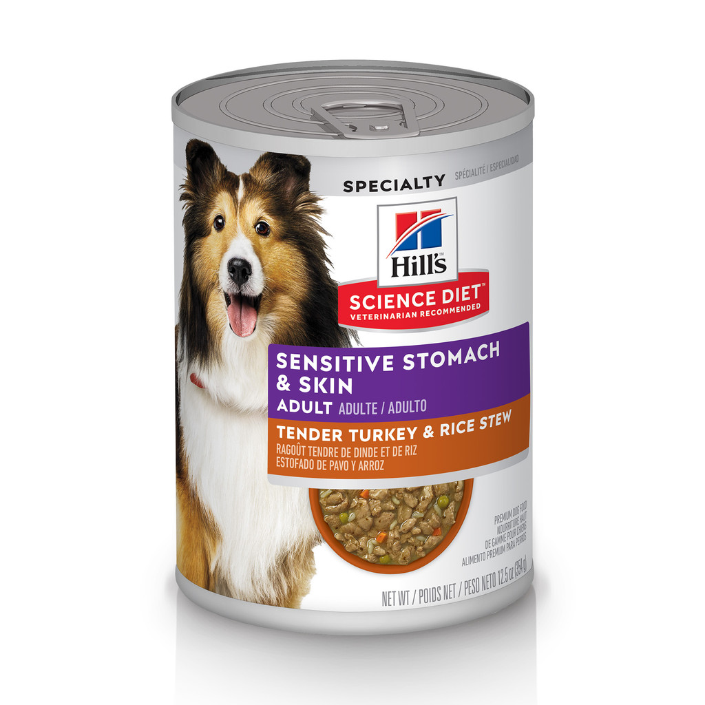 Ração Úmida Hill s Science Diet Pele Sensível para Cães Adultos Sabor Peru e Arroz 354g - Pets