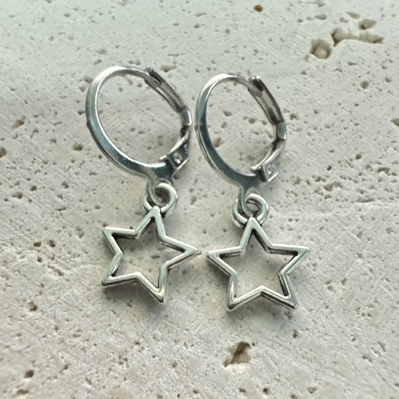 Brincos Requintados Com Pingente De Estrela – Material De Liga , Estilo Y2K , Perfeitos Para Presentes Femininos E Casai — imagem 2 de 2