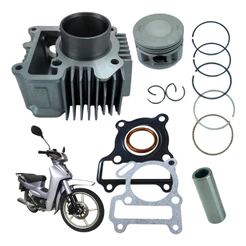 Kit Cilindro Motor Crypton 105 98 Á 05 Com Pistão E Anéis