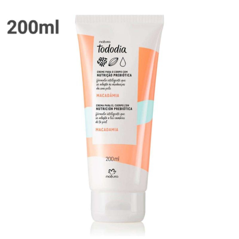 KIT 02 Hidratante Corporal Macadâmia Tododia 200ml Natura