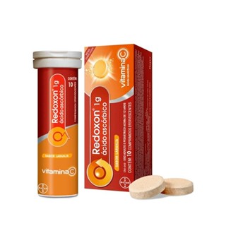 Suplemento de Vitamina C Redoxon 1g Sabor Laranja 10 Comprimidos Efervescentes em Oferta na Shopee
