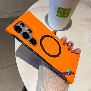 Luxo Ultra Fino Sem Moldura Magnético Para Magsafe Caso Samsung S25 S24 S23 S22 S20 FE Duro PC Fosco Capa em Oferta na Shopee