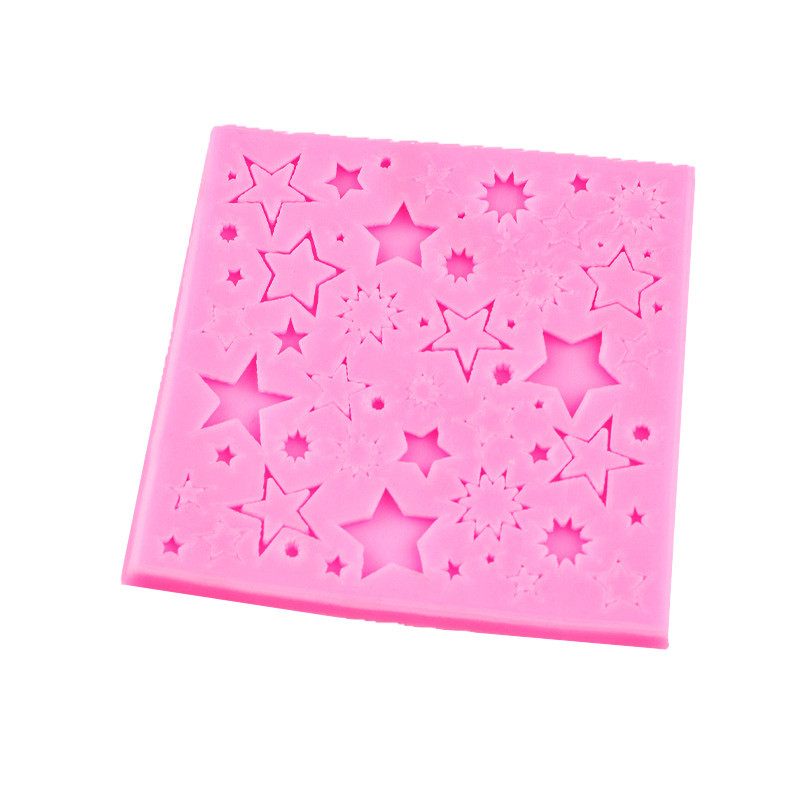 MOLDE SILICONE ESTRELAS FINAS SOL AÇUCAR FONDANT CHOCOLATE