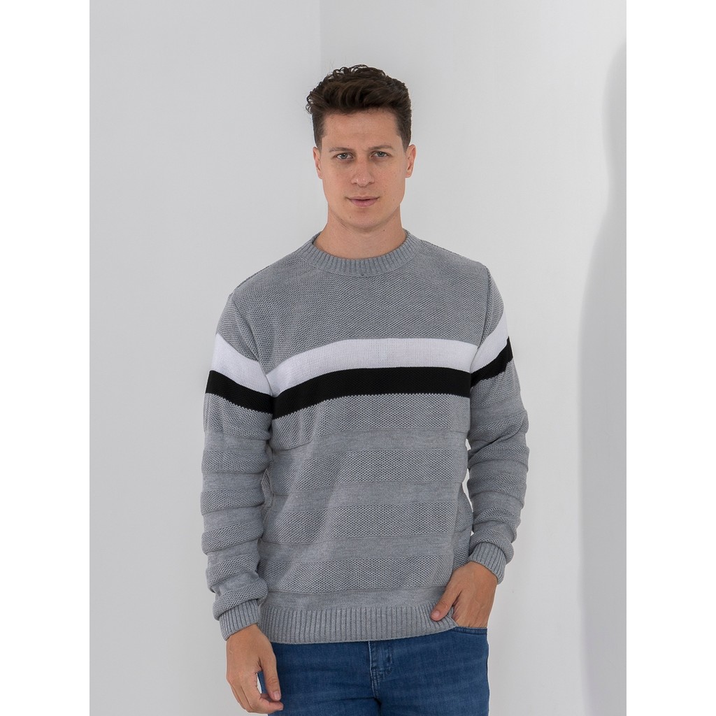Suéter masculino bulusa  moletom Premium padrão Passe o inverno com mais estilo e elegância.