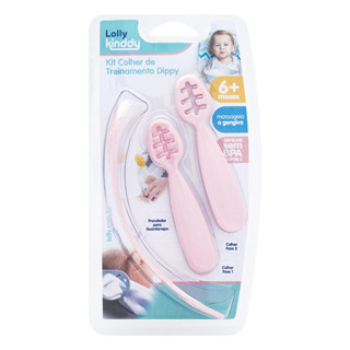 Kit Colher de Treinamento Dippy Lolly Kinddy 6 + Meses. em Oferta na Shopee
