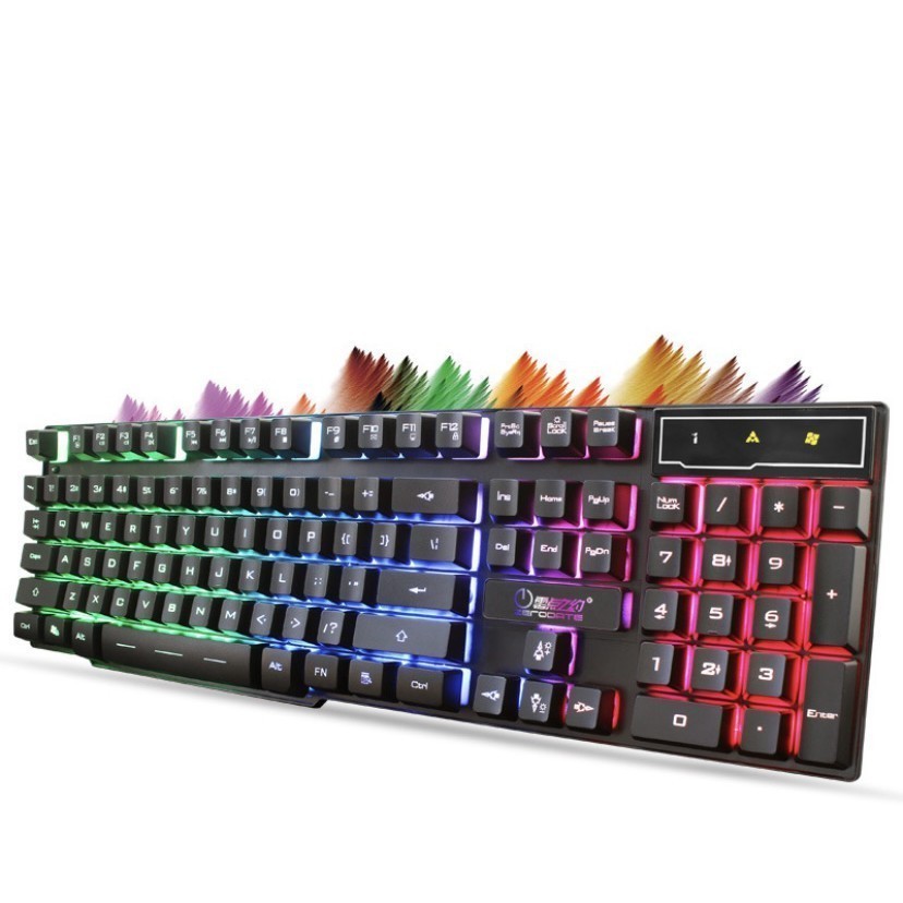 Kit Teclado Mouse Gamer Membrana LED USB - detalhe