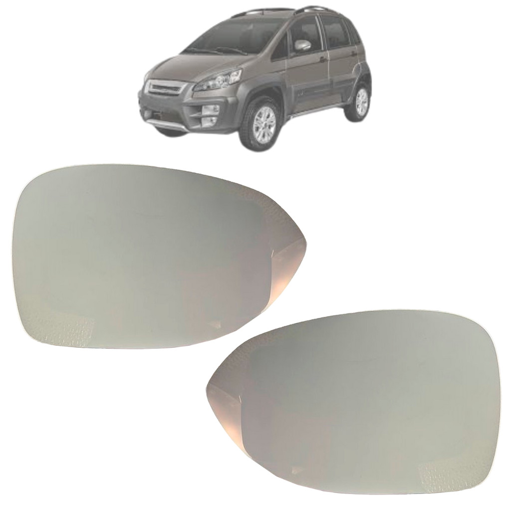 Kit 2 Lente Retrovisor Original Idea 2011 2012 Até 2015 2016 + Base