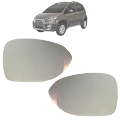 Kit 2 Lente Retrovisor Original Idea 2011 2012 Até 2015 2016 + Base