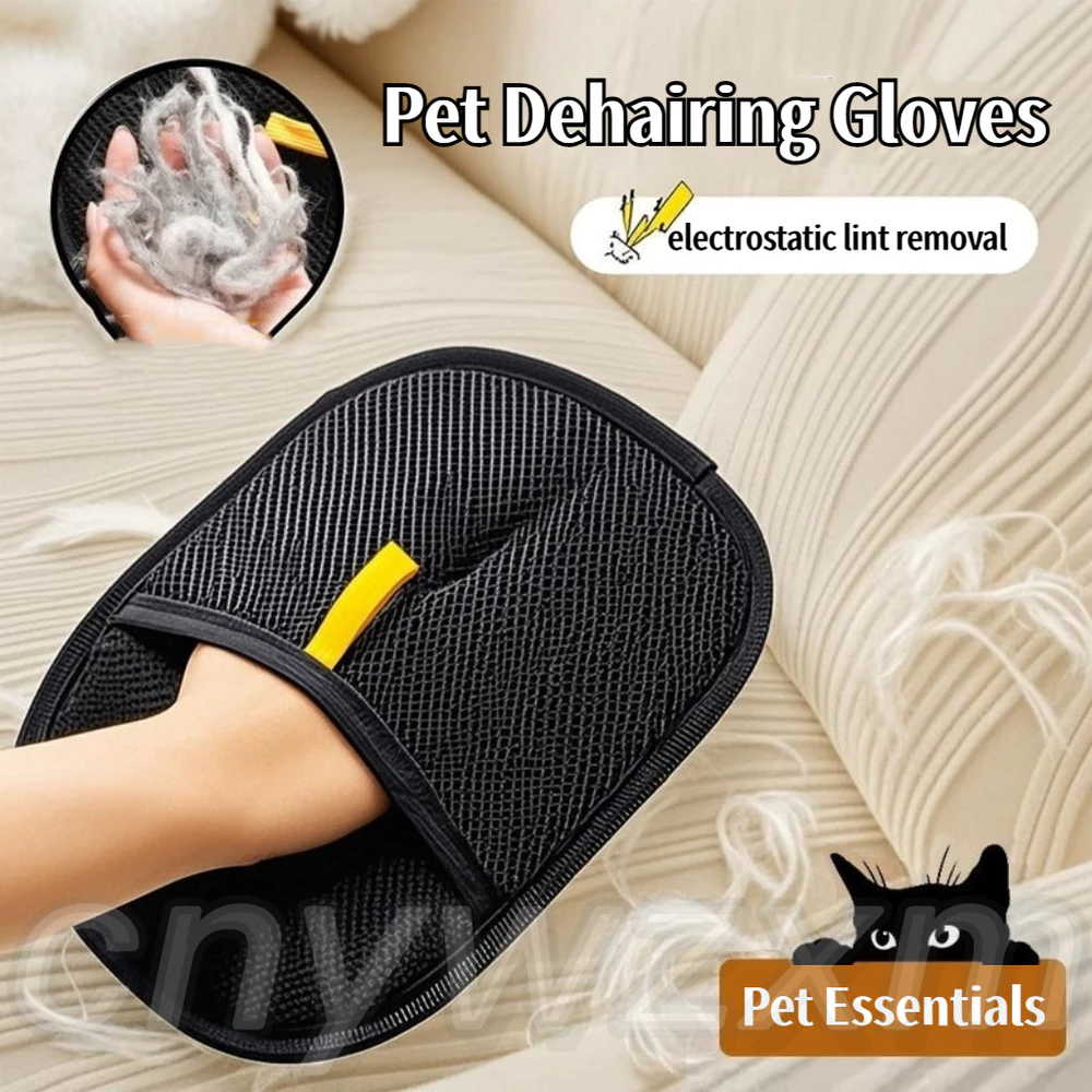 Luvas De Depilação Eletrostática Para Animais De Estimação , Gato , Cachorro , Escova Bidirecional , Removedor De Pelos