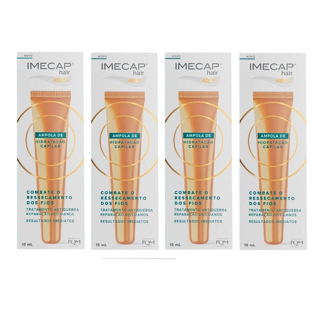 Kit Imecap Hair Max Ampola Capilar Com 4 Uni De 15ml Cada