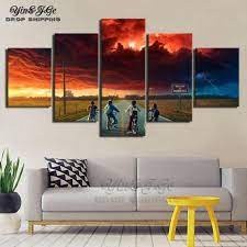 Quadro Decorativo Mosaico 5 Peças Stranger Things