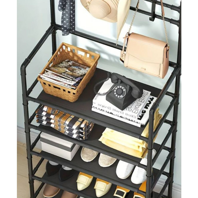 Cabideiro Arara 4 Ou 5 Andar Sapateira Organizadora Suporte Multiuso Sapatenis Roupas Closet Quarto