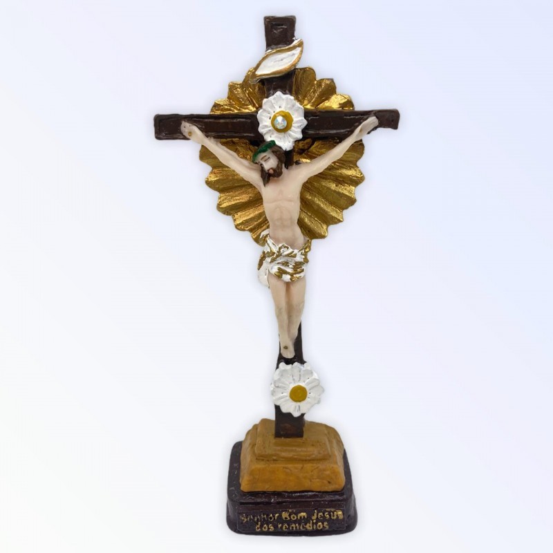 Escultura Senhor Bom Jesus dos Remédios 15 cm Resina