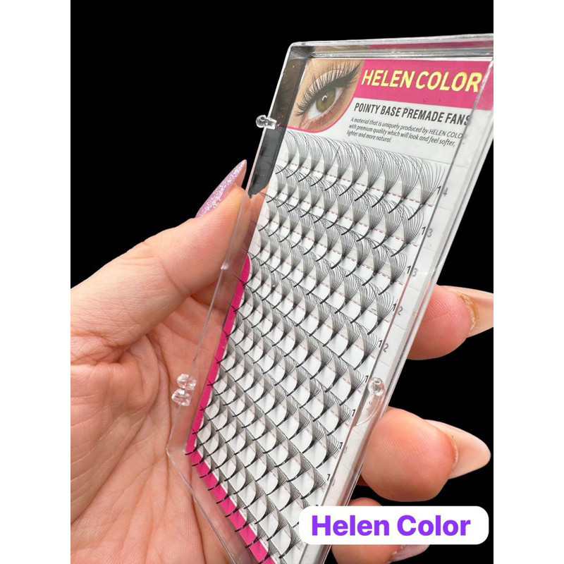 Cílios Helen Color Pronto Volume Russo Mix 8-14mm Alongamento Extensão De Cílios Tufo Tufinho 10D 0.07D Maquiagem. . Og