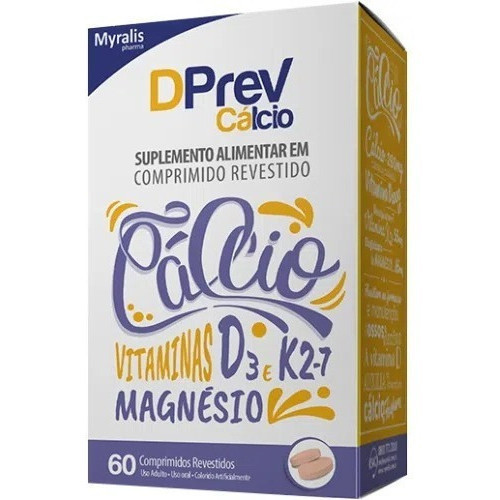 DPREV CÁLCIO VIT D3 1000UI, K2 E MAGNESIO C/ 60 COMPRIMIDOS*
