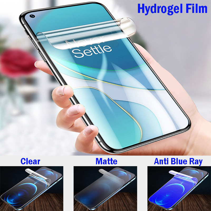 Para OnePlus 12 12R 11 11R 10 Pro 10R 10T 9R 9 8T 8 7T 7 7pro Protetor De Tela De Cobertura Total Filme Hidrogel Transparente An