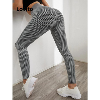 Lovito Leggings Esportivas De Tecido De Textura Lisa Esportiva Para Mulheres LNL48036