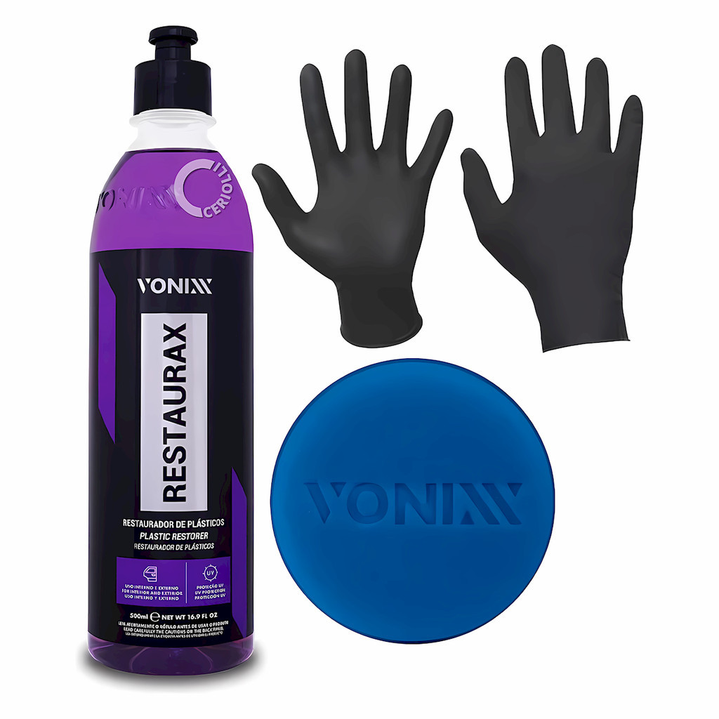 Restaurax Restaurador De Plásticos Aplicador Vonixx Luvas