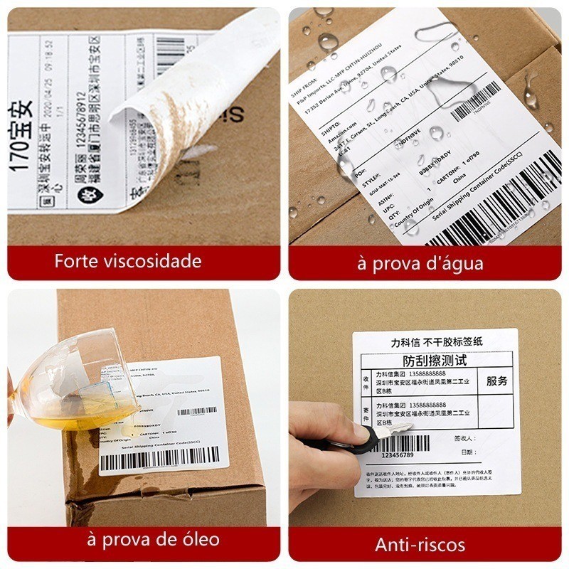 1000 Etiqueta Térmica Papel Adesivo 10x15CM Papel Térmico e Papel Contínuo · foto 2