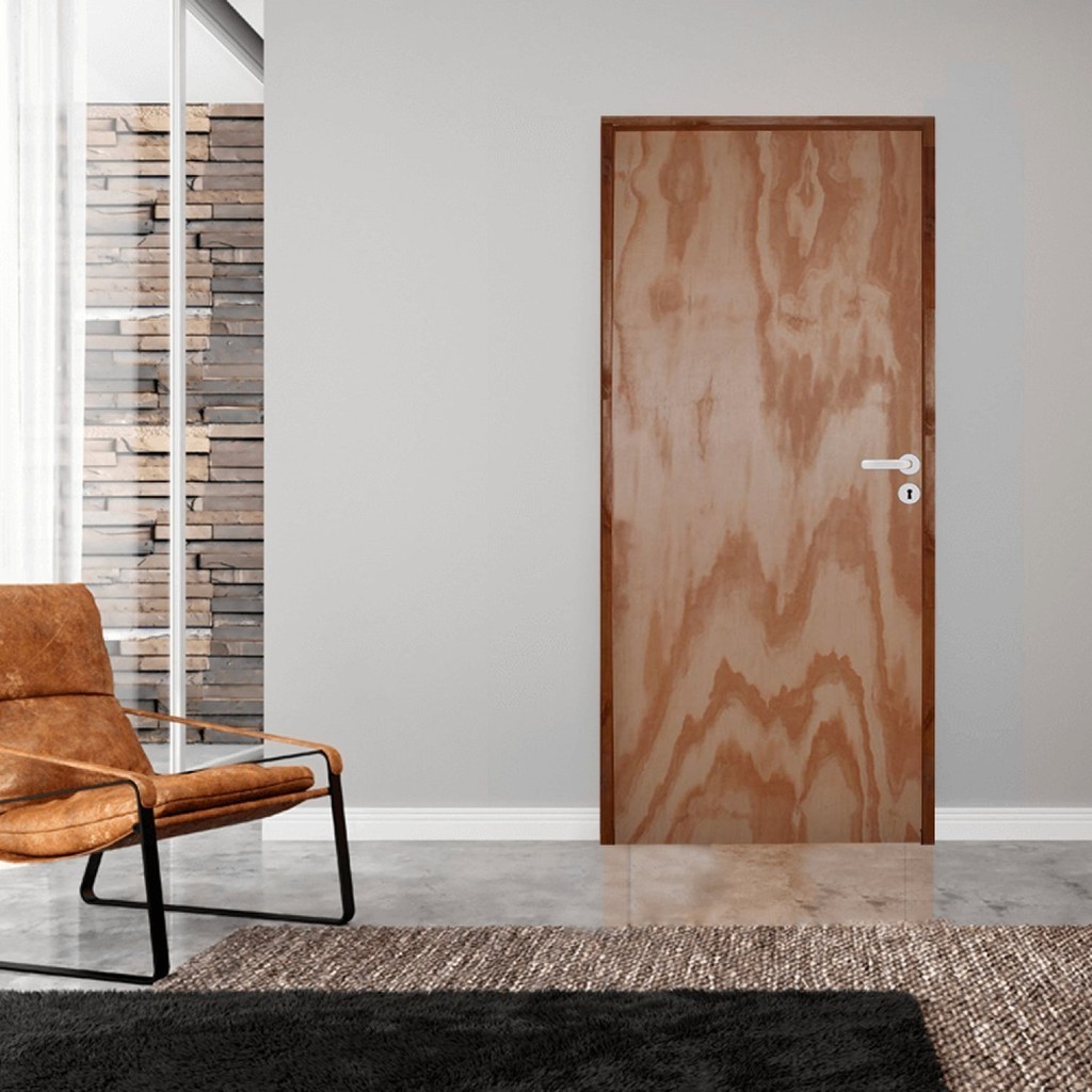 Kit Porta de Madeira 210x80cm Batente 11cm Fechadura Stilo Rodam Abertura Direita em Oferta na Shopee