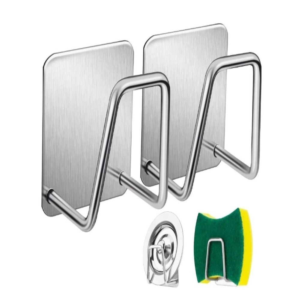 Kit 2 Unidades Aço inoxidável Suporte Porta Esponja para bucha de piaPrateleira de cozinha em Oferta na Shopee