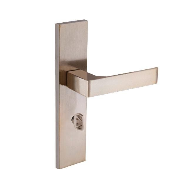 fechadura banheiro quadratta reta espelho s40 latonado alianca - Home & Living