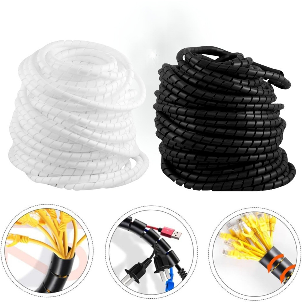 Organizador Esconde Fios Cabos Espiral 12mm 100 Metros 1/2 Tv Setup Informática Guaina Spiraduto