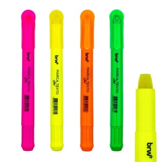 Marca Texto em Gel Neon Retrátil - BRW Para Vade Mecum e Bíblia Não Mancha o Verso em Oferta na Shopee