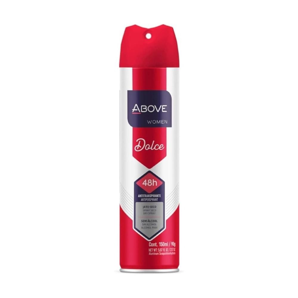 Desodorante Aerosol Above Women Dolce sem Alcool 150ml em Oferta na Shopee