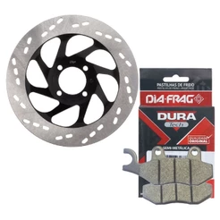 Disco de Freio Dianteiro P/ Suzuki Yes 125 + Pastilhas Diafrag