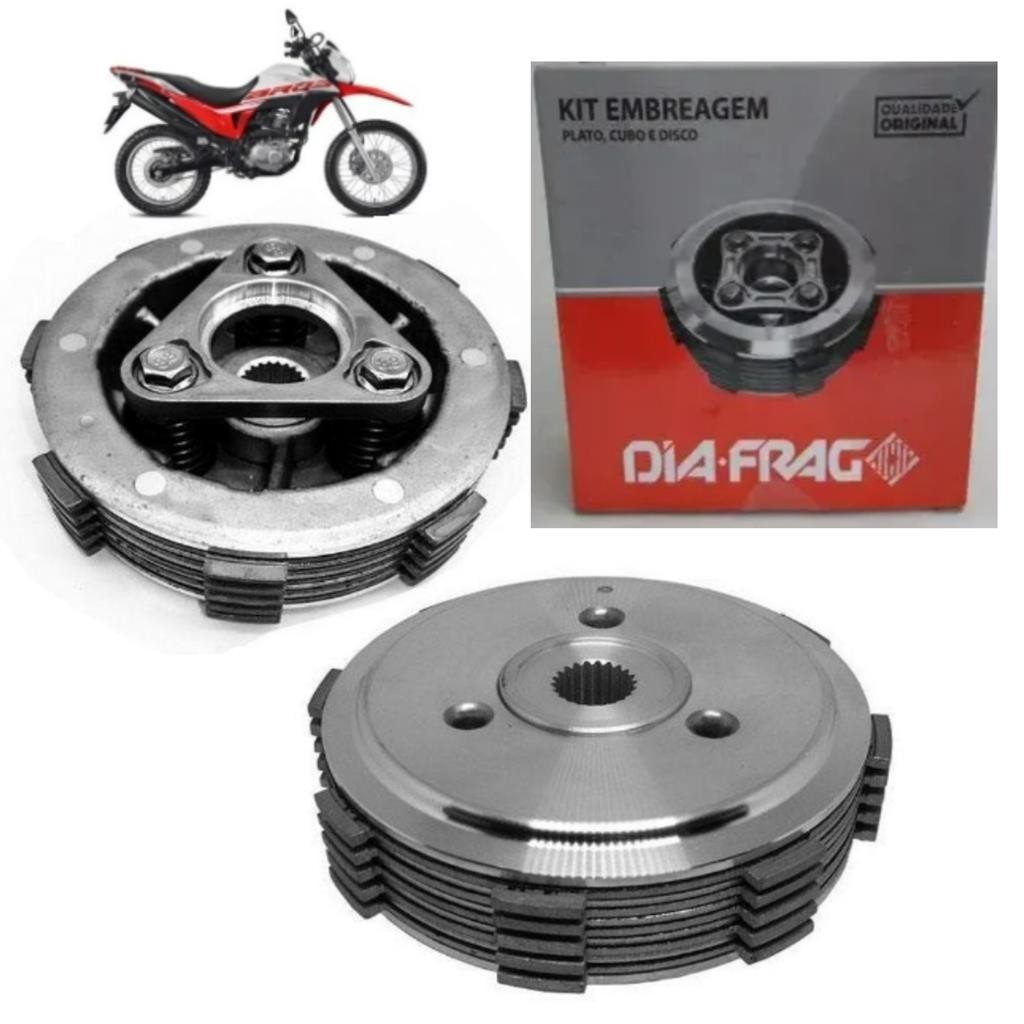 Quit Embreagem Honda Nxr Bros 160 2016 2017 Original Diafrag