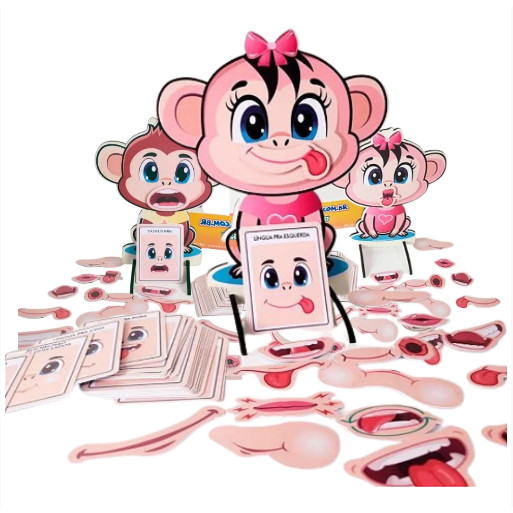 Jogo Imitando O Mico Auxilia Motrocidade Orofacial Autista em Oferta na Shopee