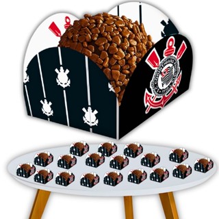 Porta Forminha de Doces Brigadeiro Corinthians Festa de Aniversário - 40 Unidades - Festcolor em Oferta na Shopee