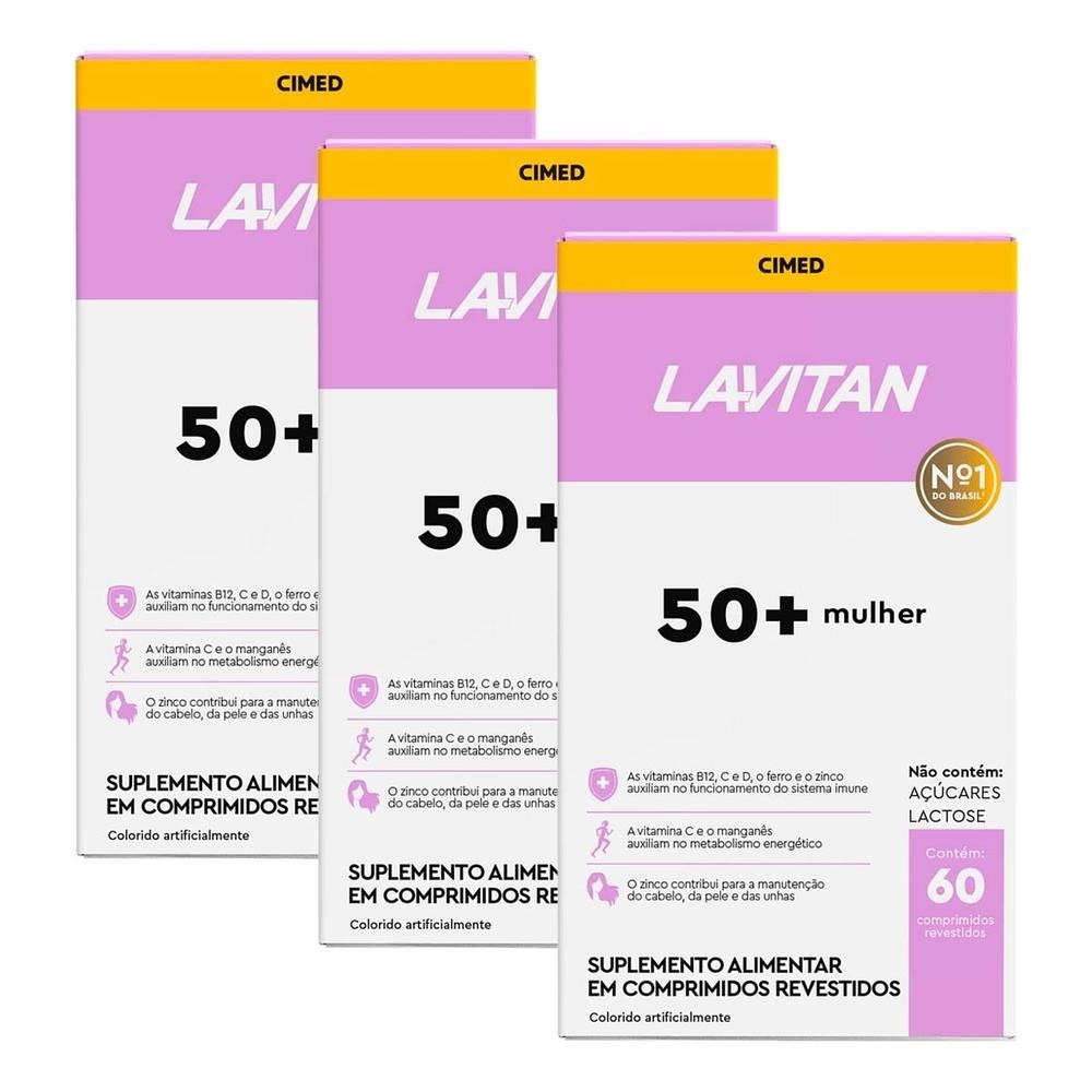 Kit 3 und Lavitan 50 + Mulher 60 Cpr em Oferta na Shopee