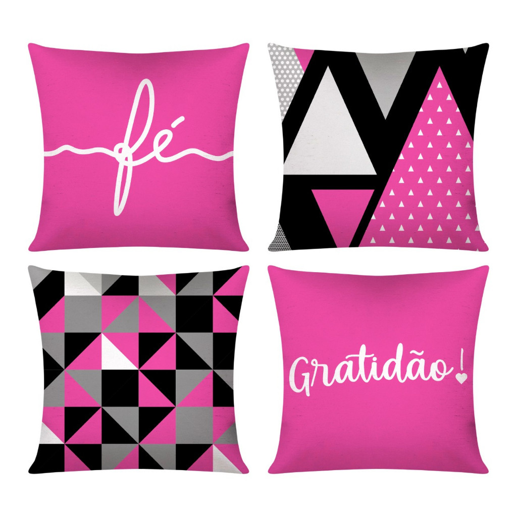 Kit c/ 4 Capas de Almofada Decorativas Modern Print 45x45 - Vários Modelos em Oferta na Shopee
