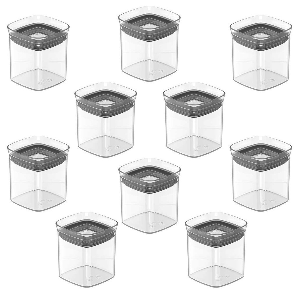 10x Porta Temperos Pote 150ml Organizador OU Block Hermético - Home & Living