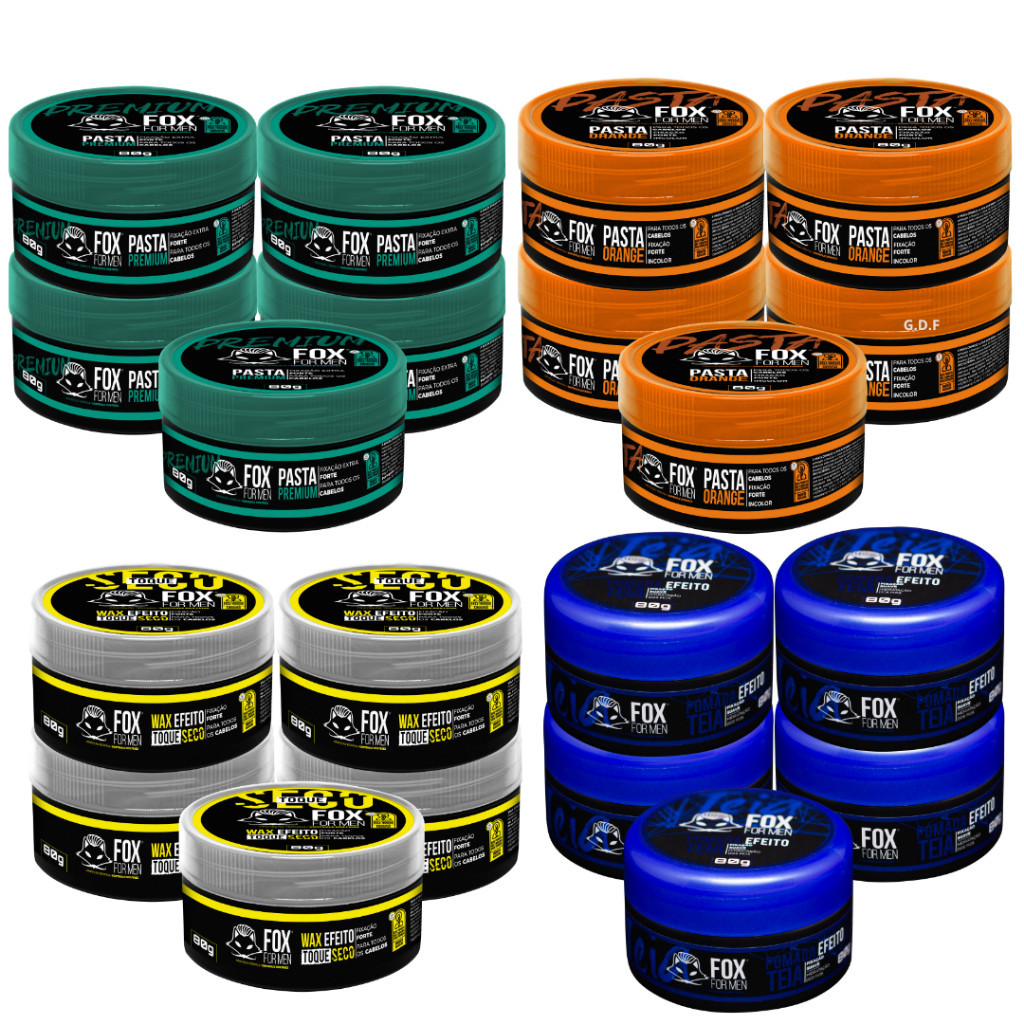 Pasta Modeladora Fox For Men 80g Caixa Com 20 Unidades em Oferta na Shopee