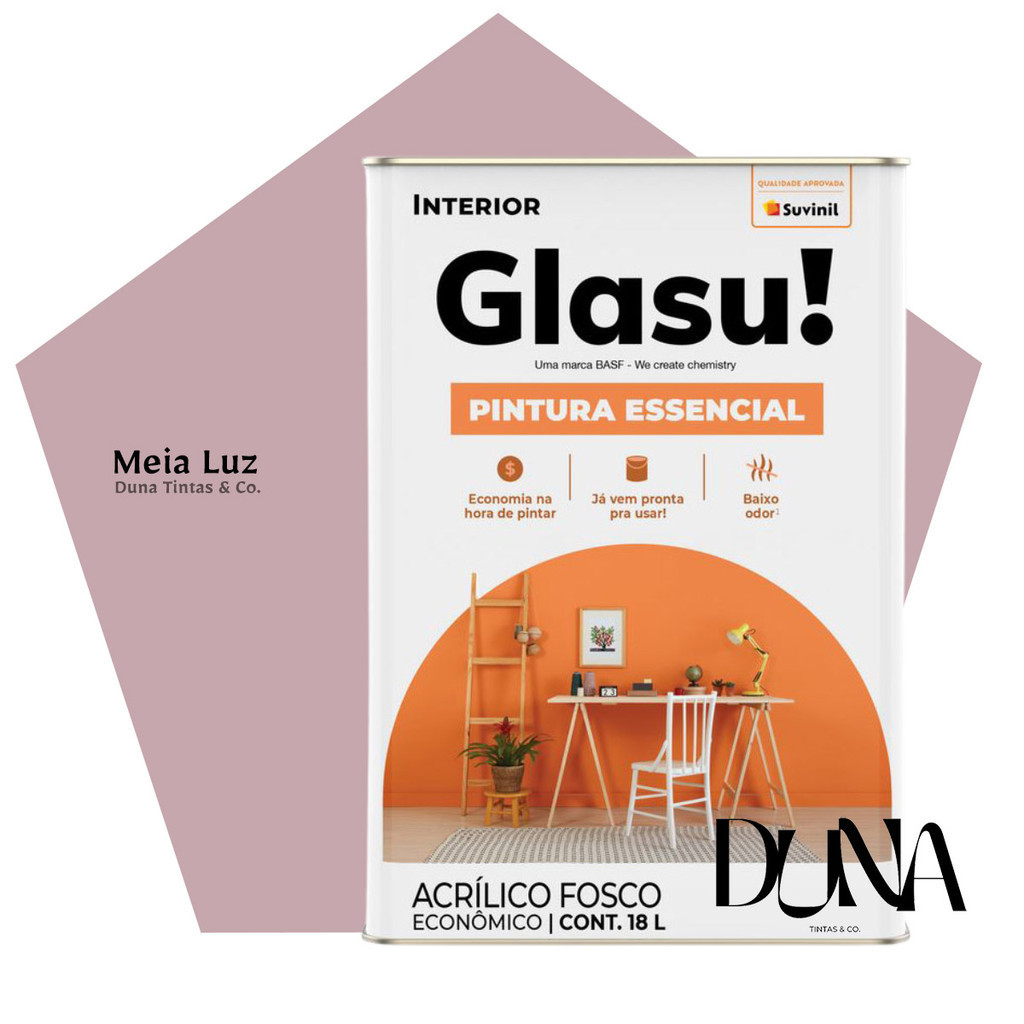Tinta Antimofo Econômica Glasu Rosa Meia Luz 18 Litros