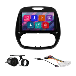 Kit Multimídia 9 Pol Captur Ar Digital 2018 2019 2020 21 2022 2023 Espelhamento Android Ios 2 Din Black Piano Camera Ré