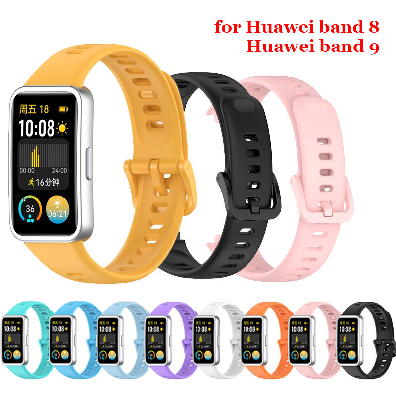 Pulseira De Silicone Para Huawei Band 9 8 10 NFC Macio À Prova Dwaterproof Água Esporte Moda Smartwatch Relógio Intelige