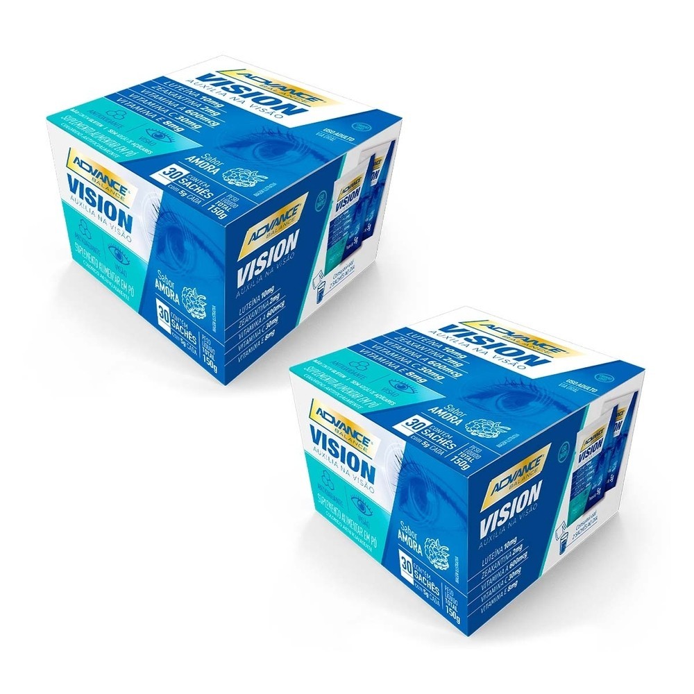 Kit 2 und Vision 5g Advance - Luteína + Zeaxantina 30 Saches em Oferta na Shopee