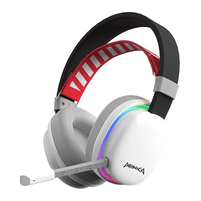 Headset Gamer Marvo Monka HG9069W, RGB, Drivers 40mm, Wireless, Branco, HG9069W